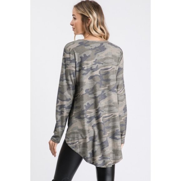 Long Sleeve Camo Baby Doll - Picture 4 of 6